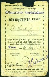 Dokument Ausweis Bundesbahnen